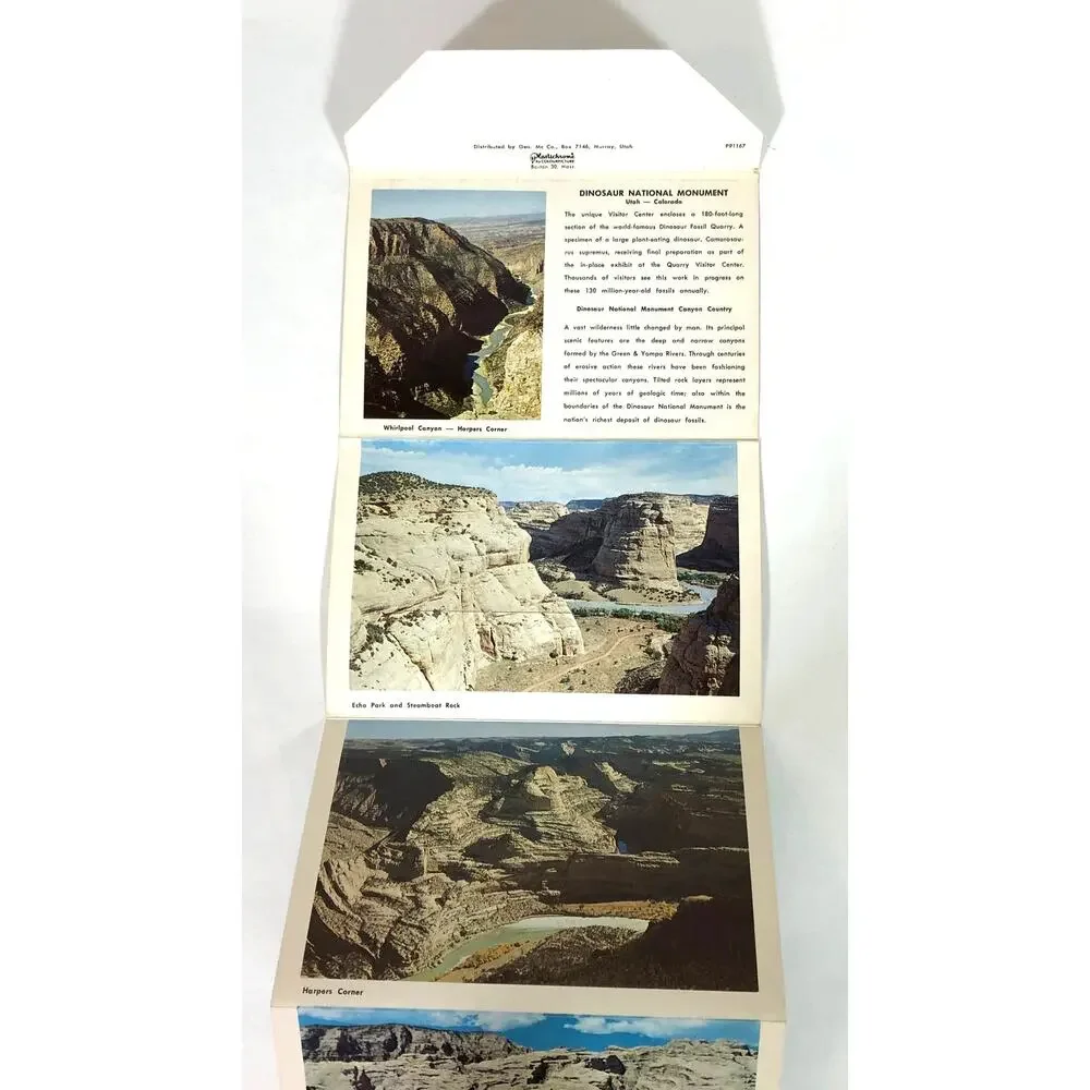 Dinosaur National Monument Photo Book Mail Vintage 1970s Utah-Colorado Postcard